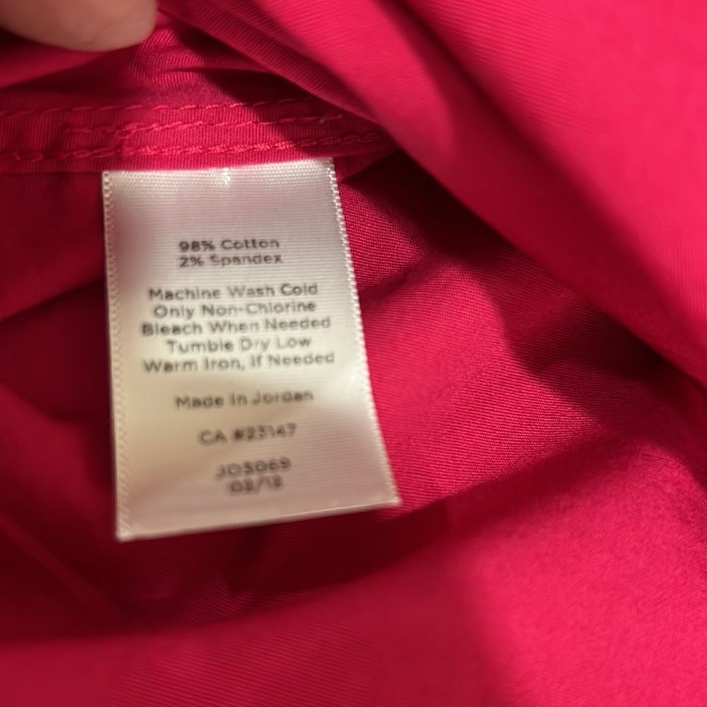 Talbots Fuchsia Pink Button Front Stretch Blouse … - image 8